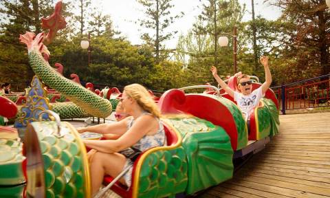Family Fun on Cobra Imperial — PortAventura Park in Salou, Catalonia