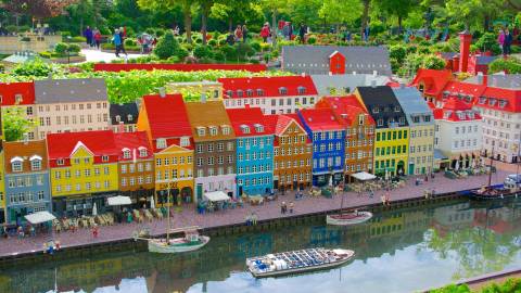 Lego Miniature of Nyhavn Waterfront in Miniland — Legoland Billund Resort in Billund