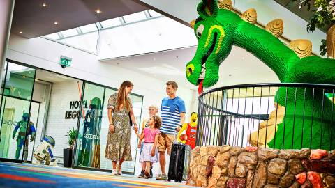 Giant LEGO Dragon in Hotel LEGOLAND Lobby — Legoland Billund Resort in Billund