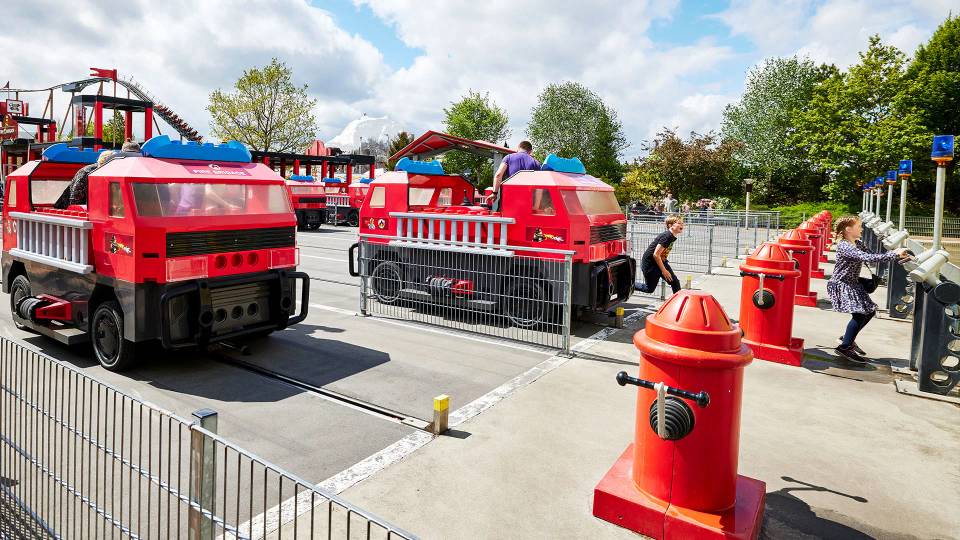 Falck Fire Brigade family ride at Legoland Billund Resort