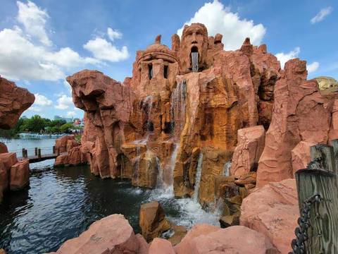 Mythos Restaurant Exterior at Lost Continent — Universal Islands of Adventure in Orlando, Florida