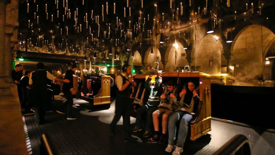 Harry Potter and the Forbidden Journey dark ride at Universal Islands of Adventure