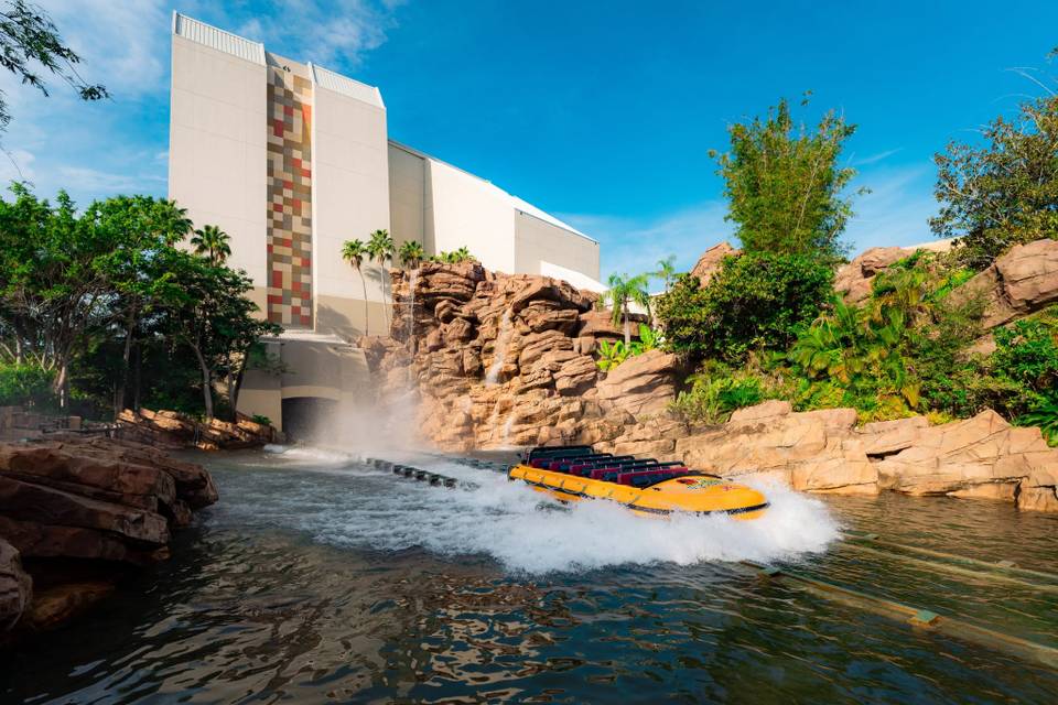 Jurassic Park River Adventure water ride at Universal Islands of Adventure