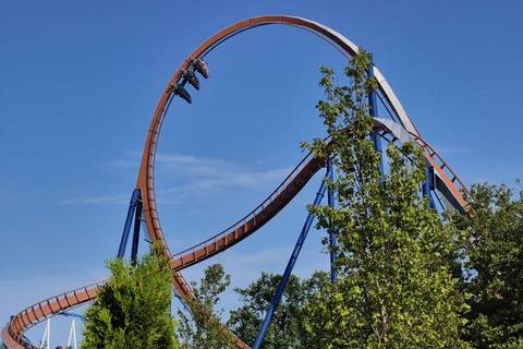 Riders Inverting on Valravn Dive Coaster — Cedar Point in Sandusky, Ohio