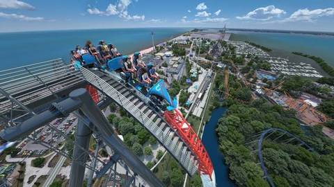 Dramatic Drop on Top Thrill 2 — Cedar Point in Sandusky, Ohio