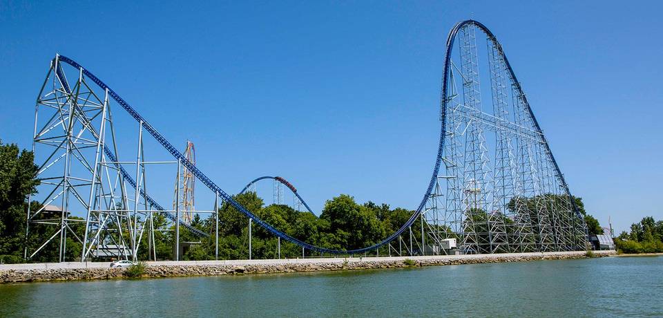 Millennium Force roller coaster at Cedar Point
