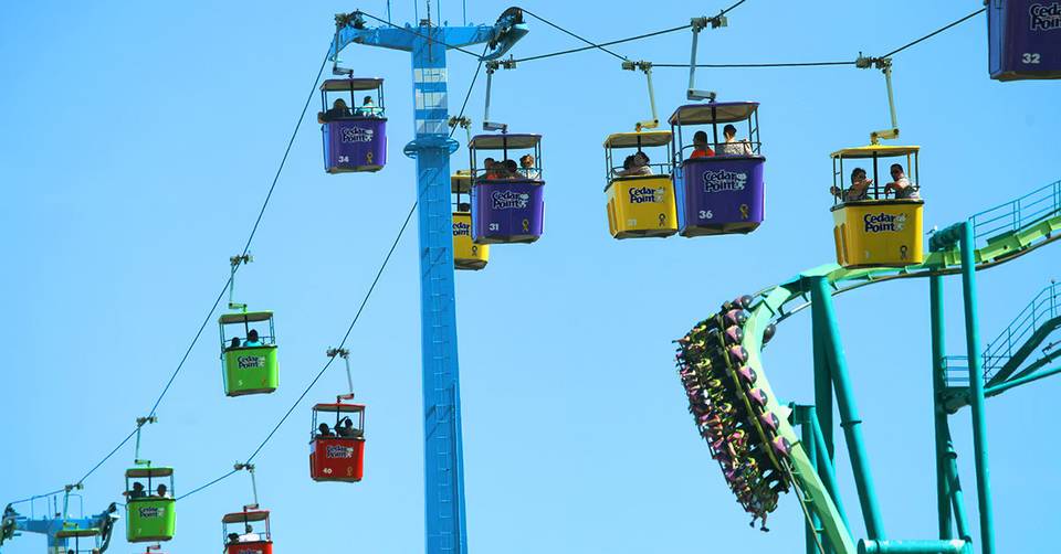 Sky Ride attraction at Cedar Point