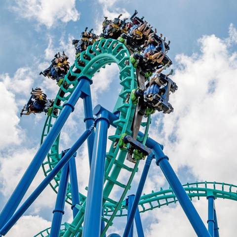 Looping Thrills on the Invertigo Roller Coaster — Kings Island in Mason, Ohio