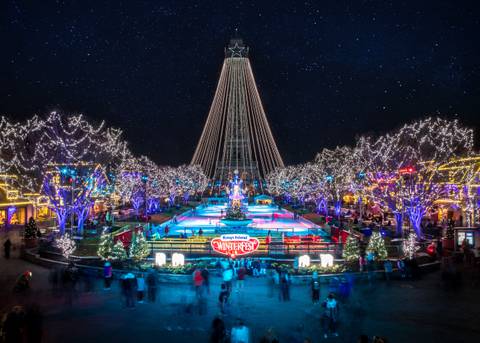 WinterFest Ice Skating Beneath the Eiffel Tower — Kings Island in Mason, Ohio
