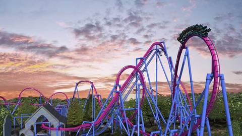 Twisted Inversions on the Banshee Roller Coaster — Kings Island in Mason, Ohio
