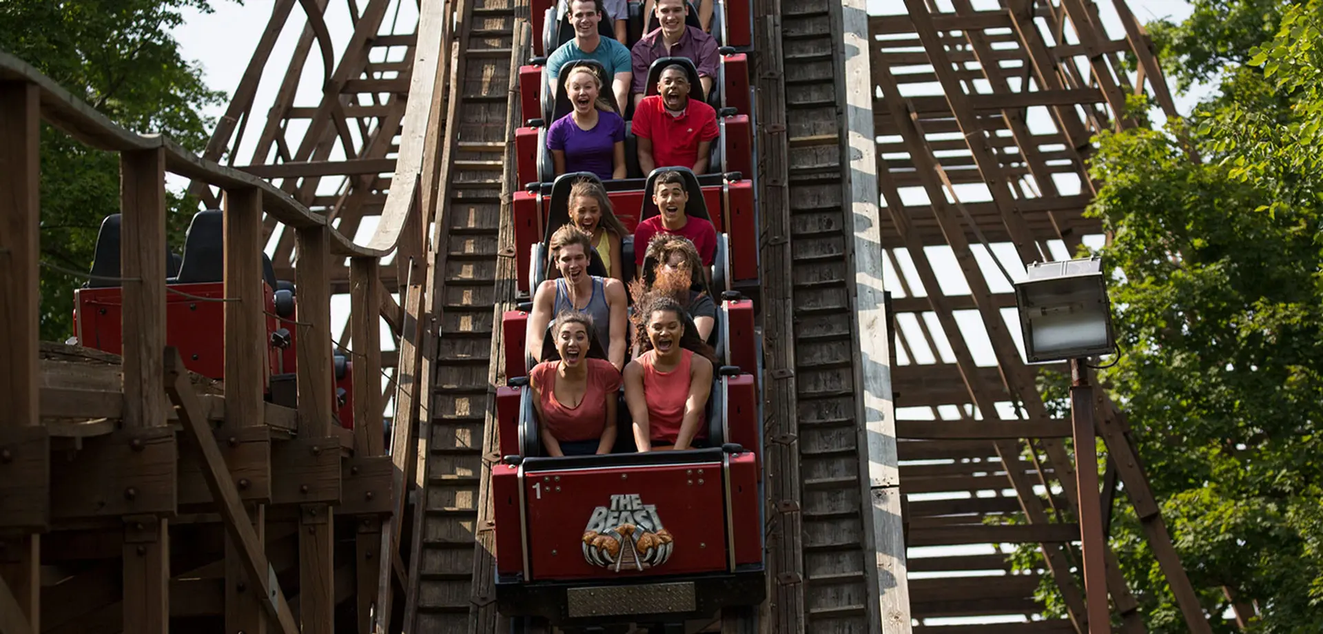 The Beast at Kings Island, 2,243 m through the woods
