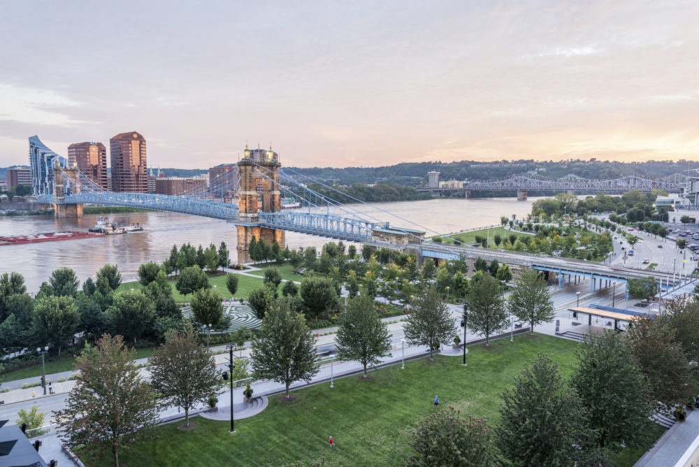 Downtown Cincinnati Riverfront, a landmark near the park