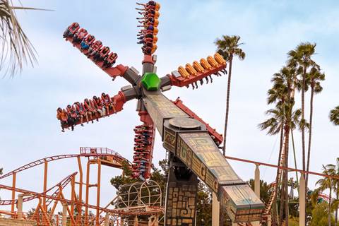 Sol Spin Thrill Ride in Fiesta Village — Knott's Berry Farm in Buena Park, California