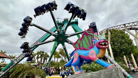 Sol Spin Thrill Ride in Fiesta Village — Knott's Berry Farm in Buena Park, California