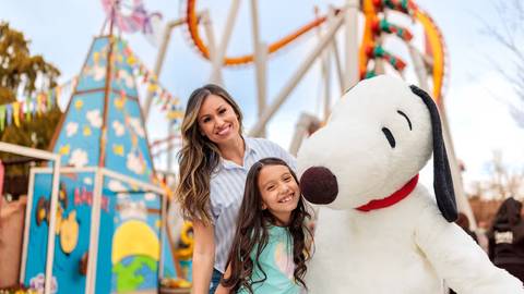 Meeting Snoopy in Camp Snoopy — Knott's Berry Farm in Buena Park, California