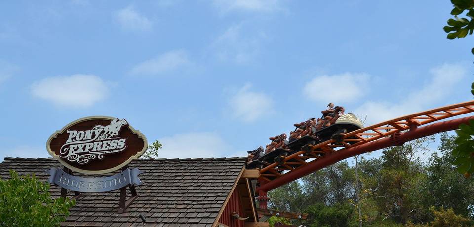 Pony Express roller coaster at Knott's Berry Farm