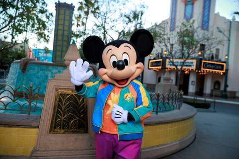 Mickey Mouse on Buena Vista Street — Disney California Adventure in Anaheim, California