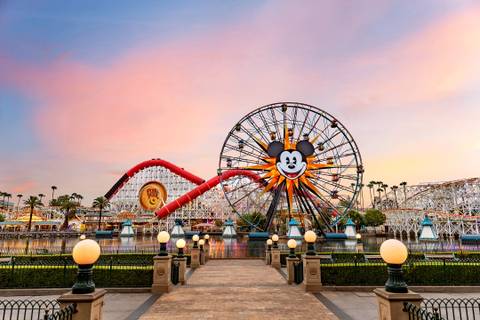 Pixar Pal-A-Round and Incredicoaster at Pixar Pier — Disney California Adventure in Anaheim, California