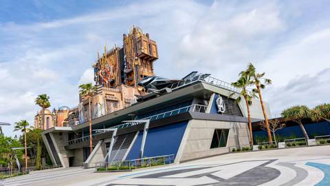 Avengers Headquarters and Quinjet in Avengers Campus — Disney California Adventure in Anaheim, California