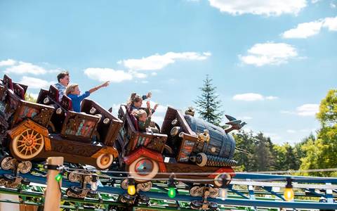 Riders on the Max & Moritz Powered Coaster — Efteling in Kaatsheuvel