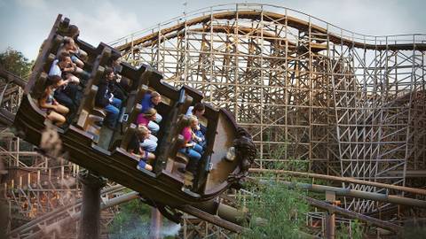 Multiple Wooden Rides Of Efteling