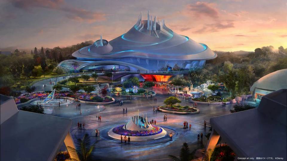 Space Mountain roller coaster at Tokyo Disneyland