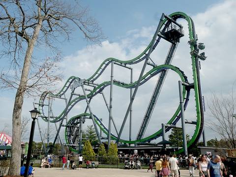 The Joker 4D Free Spin Roller Coaster — Six Flags Great Adventure in Jackson
