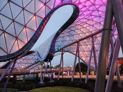 TRON Lightcycle Power Run Under the Tomorrowland Canopy — Shanghai Disneyland in Shanghai